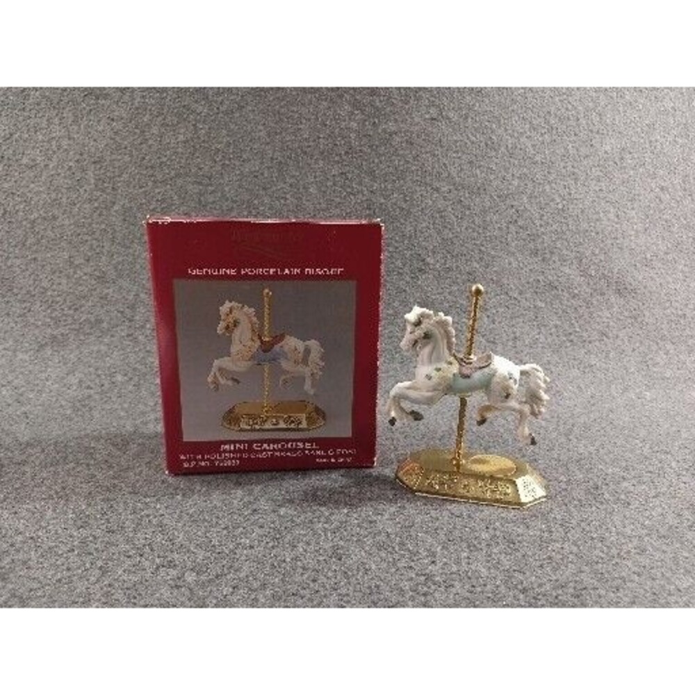 Vintage Westminster Mini Carousel Collection Porcelain Bisque Horse 756989 w/Box